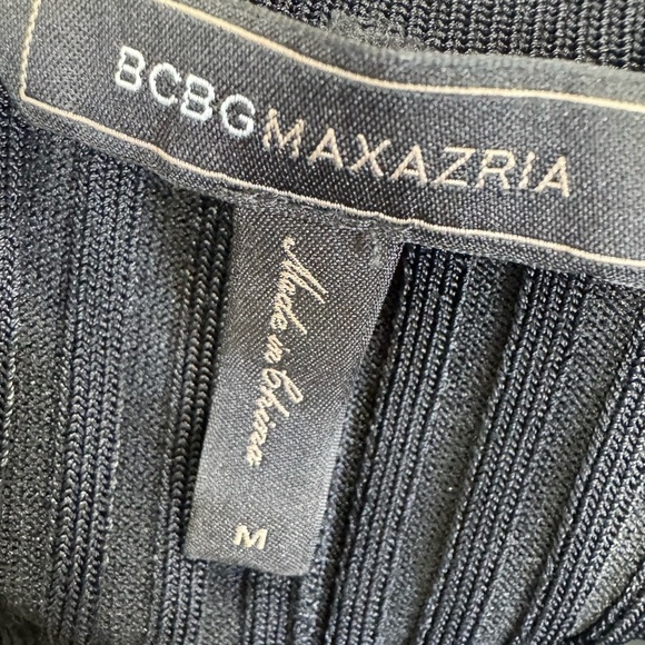 BCBGMaxAzria Black Ribbed Knit Dress Size M - Picture 5 of 10